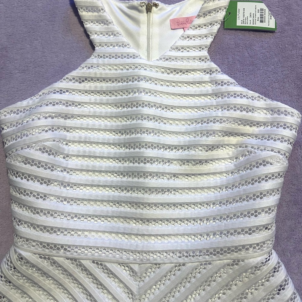 NEW Lilly Pulitzer Beautiful White Mini Dress, Size XXS.